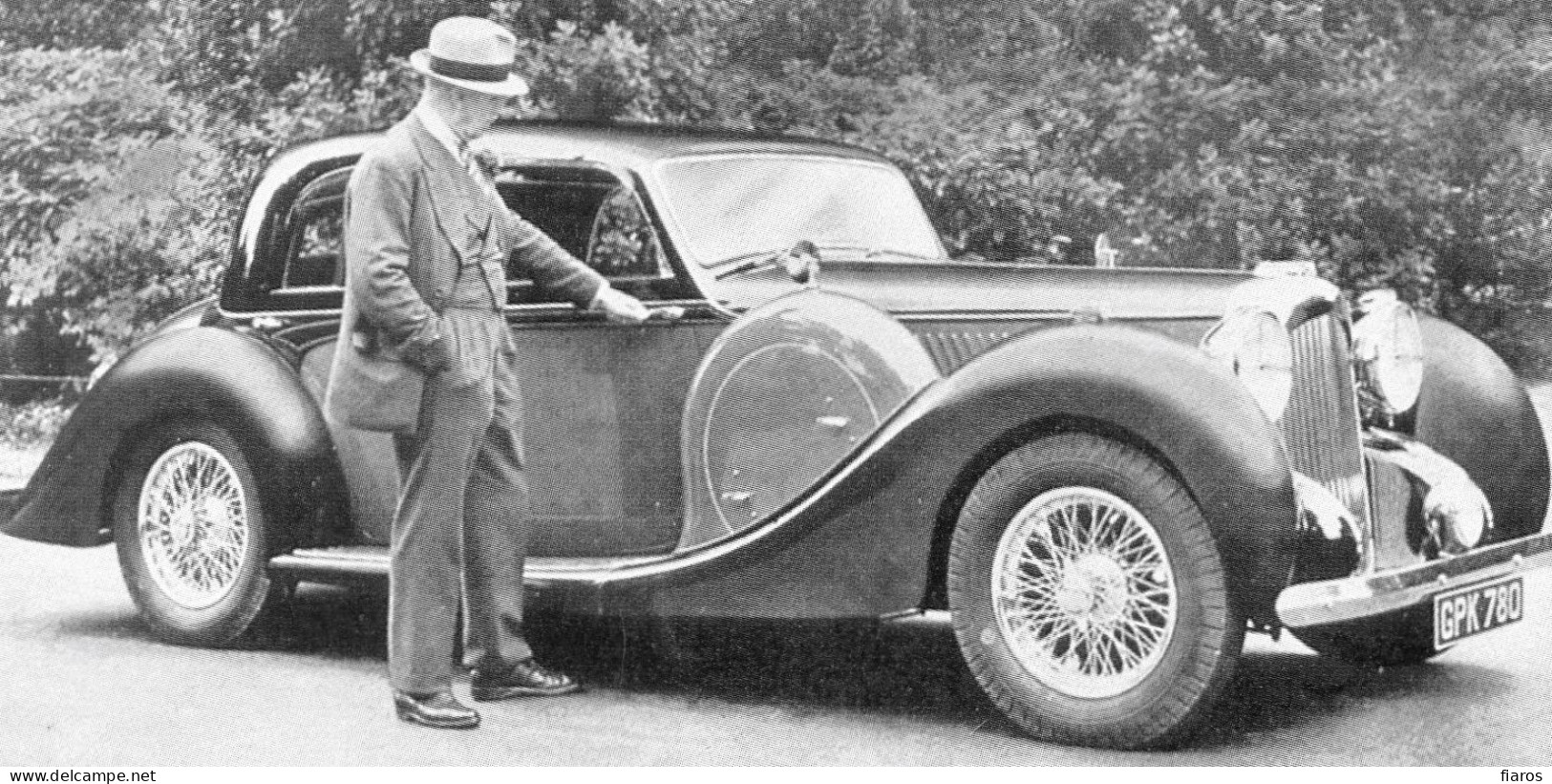 "Lagonda, 1939" British Luxury Car Owner, Advertising, Comfortable, Admired [CPM Nostalgia Postcard Reproduction Card] - PKW