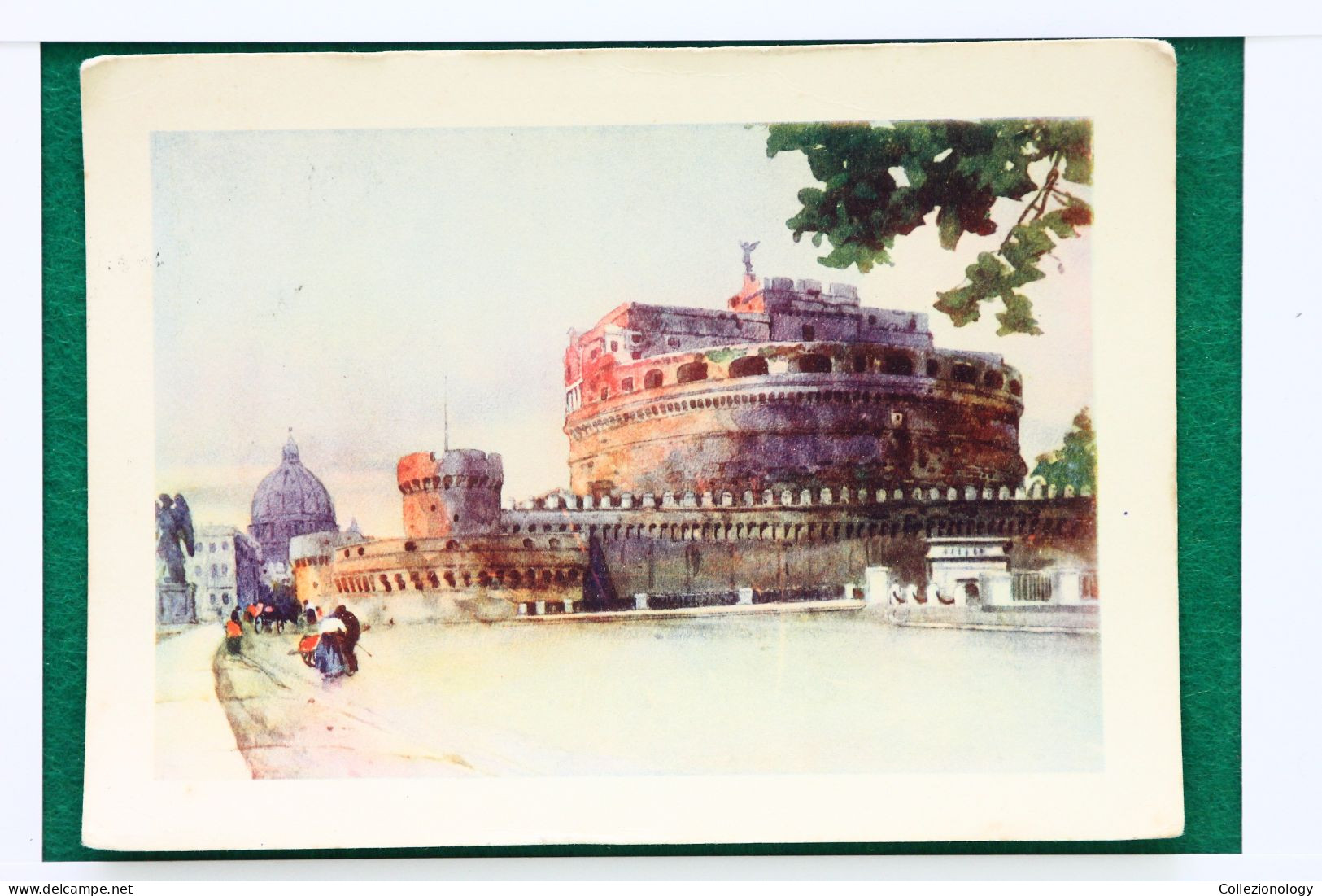 CARTOLINA POSTALE VIAGGIATA 1954 ROMA (ROMA), LAZIO, ITALIA: CASTEL SANT'ANGELO 0090 POSTCARD - Castel Sant'Angelo