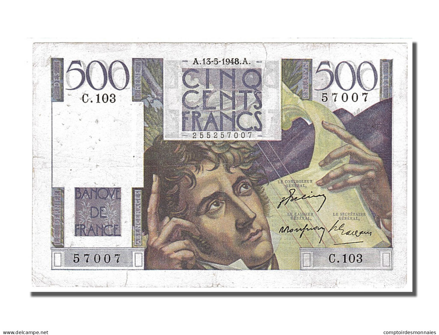 Billet, France, 500 Francs, 500 F 1945-1953 ''Chateaubriand'', 1948, 1948-05-13 - 500 F 1945-1953 ''Chateaubriand''