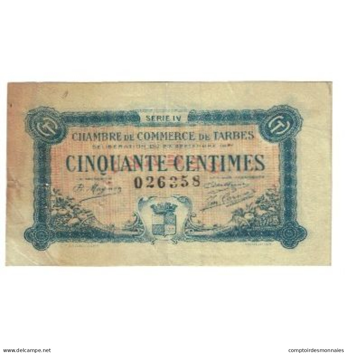 France, Tarbes, 1 Franc, 1916, TTB, Pirot:120-18 - Handelskammer