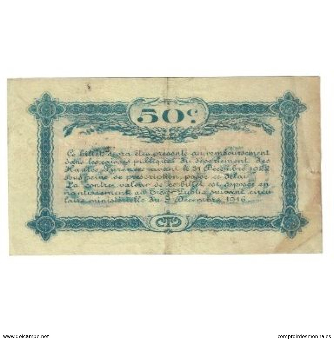 France, Tarbes, 1 Franc, 1916, TTB, Pirot:120-18 - Chambre De Commerce