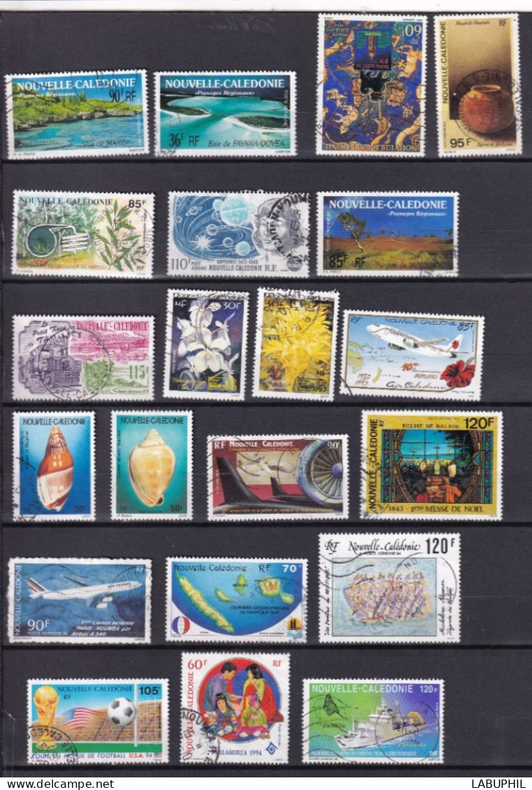 NOUVELLE CALEDONIE Dispersion D'une Collection Oblitéré Used  Petit Lot Poste Aerienne 1990/94 - Usados