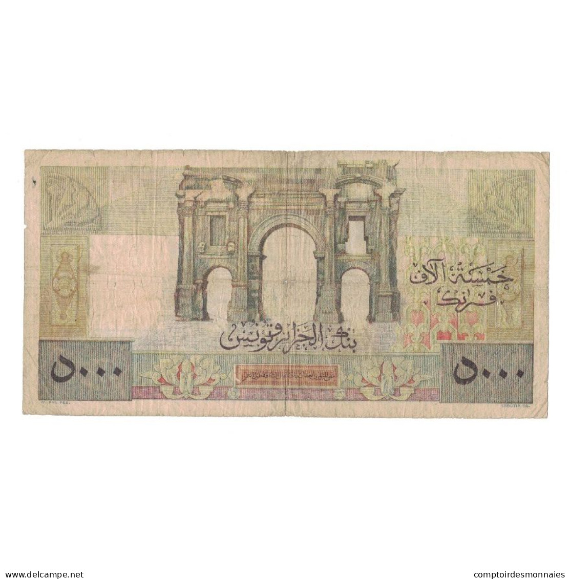 Billet, Algérie, 5000 Francs, 1955, 1955-1-19, KM:109b, TB+ - Algérie