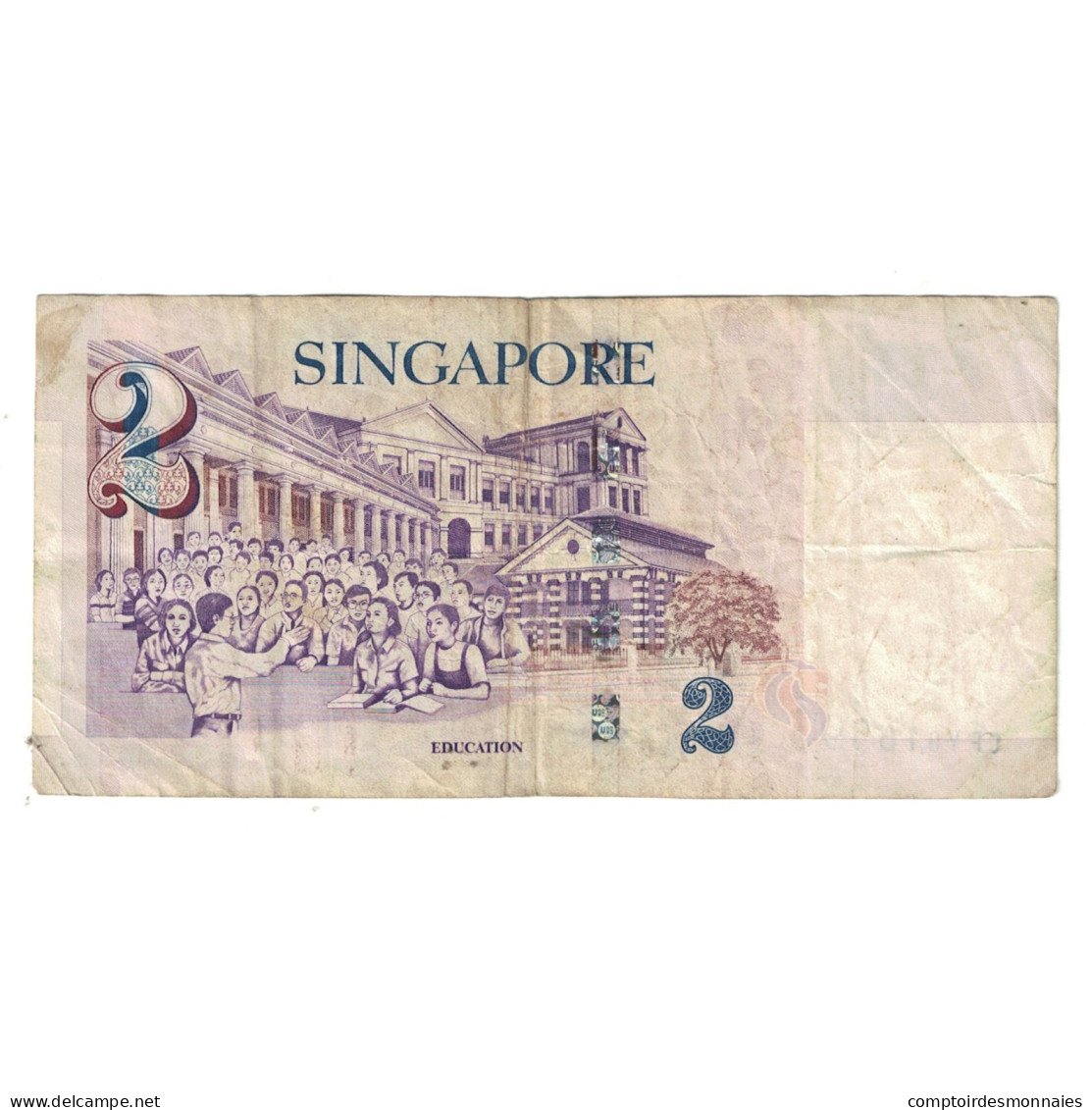 Billet, Singapour, 2 Dollars, 2000, KM:45, TB - Singapur