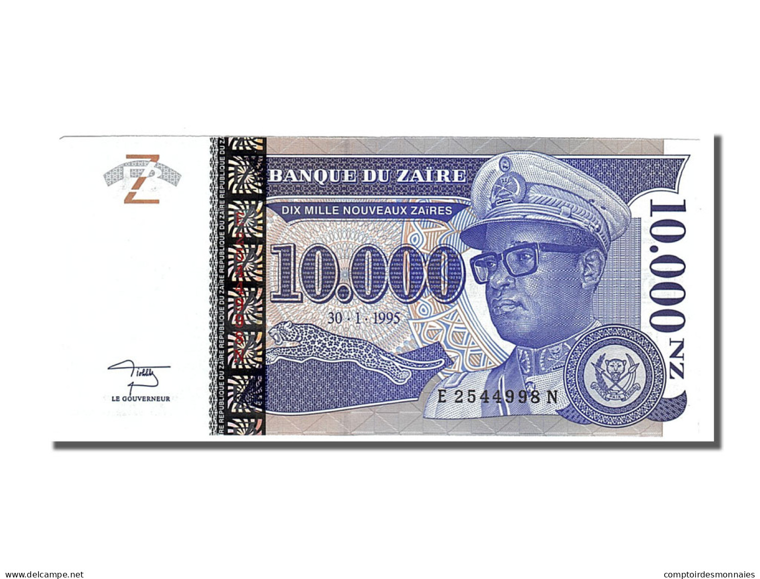 Billet, Zaïre, 10,000 Nouveaux Zaïres, 1995, 1995-01-30, NEUF - Zaire