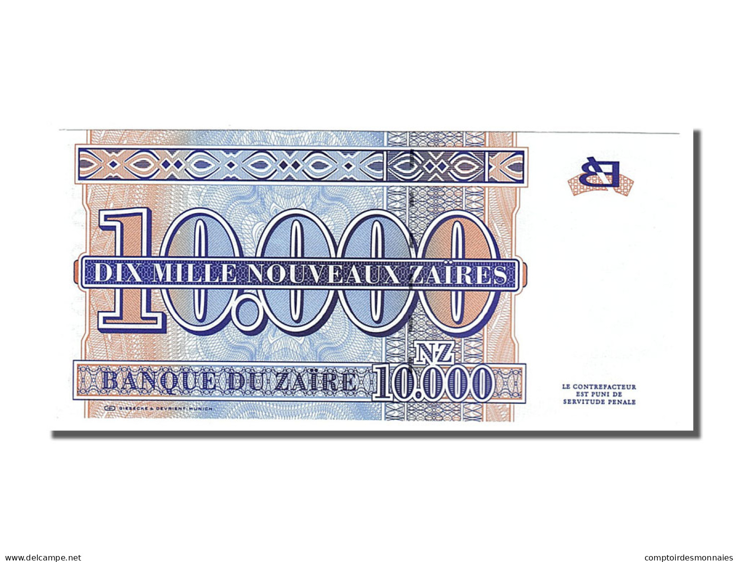 Billet, Zaïre, 10,000 Nouveaux Zaïres, 1995, 1995-01-30, NEUF - Zaïre