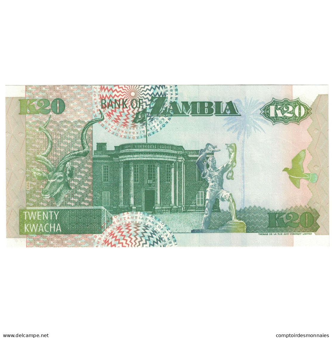 Billet, Zambie, 20 Kwacha, KM:36b, NEUF - Zambia