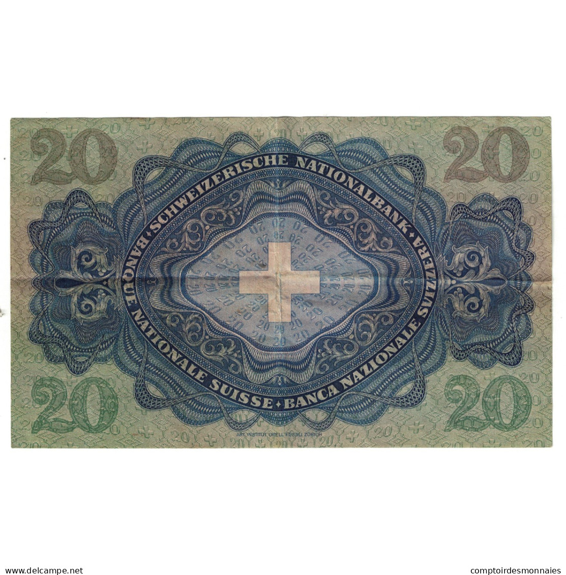 Billet, Suisse, 20 Franken, 1942, 1942-12-04, KM:39l, TTB - Svizzera