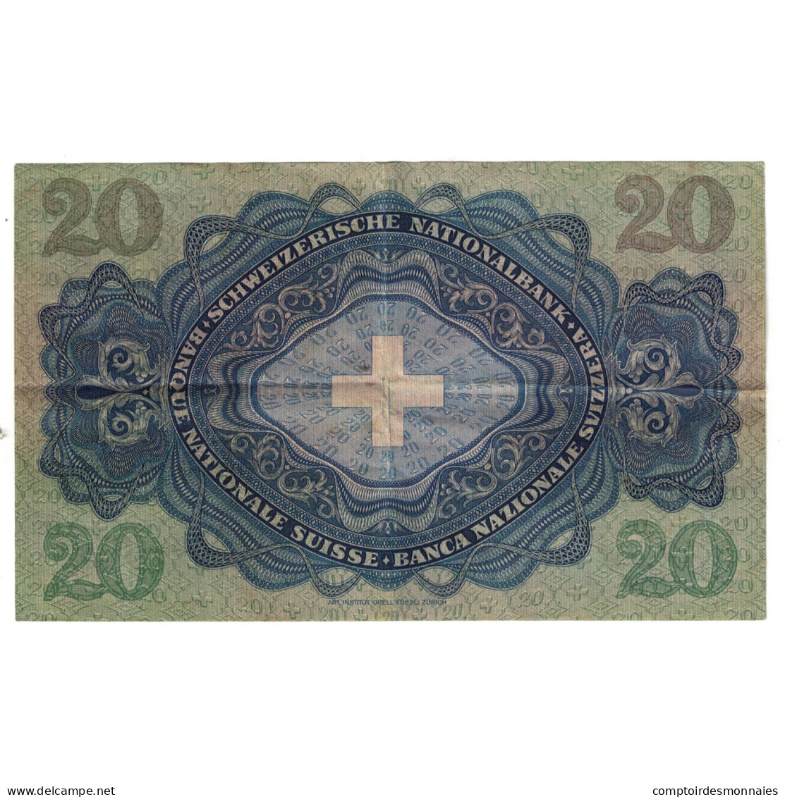 Billet, Suisse, 20 Franken, 1942, 1942-12-04, KM:39l, TTB - Suiza