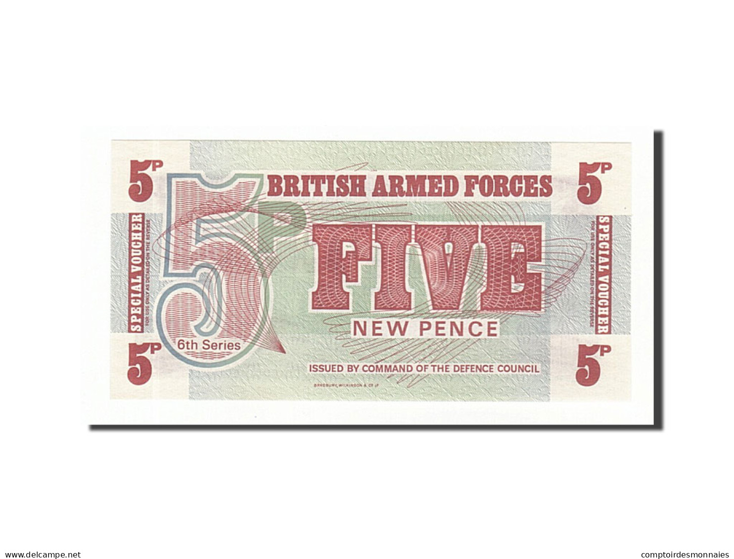 Billet, Grande-Bretagne, 5 New Pence, 1972, NEUF - British Armed Forces & Special Vouchers