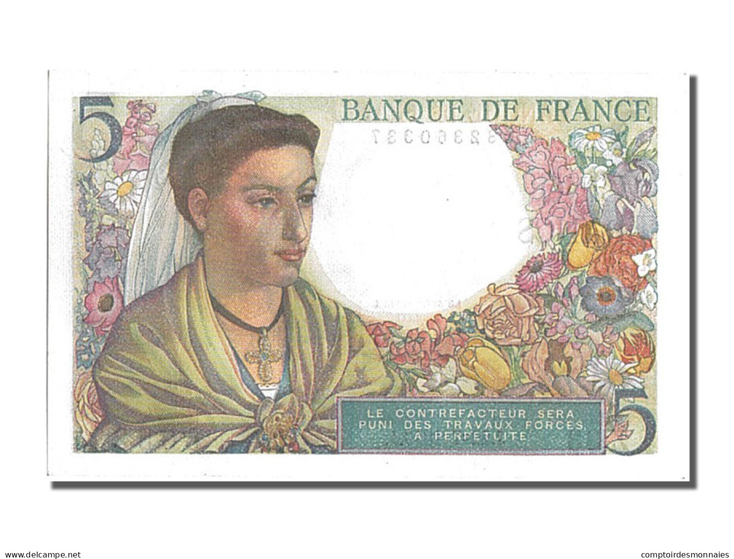 Billet, France, 5 Francs, 5 F 1943-1947 ''Berger'', 1943, 1943-07-22, NEUF - 5 F 1943-1947 ''Berger''