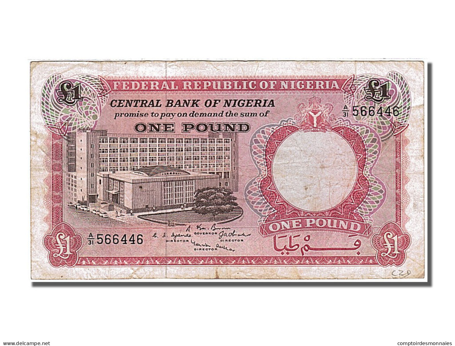 Billet, Nigéria, 1 Pound, 1967, TTB - Nigeria