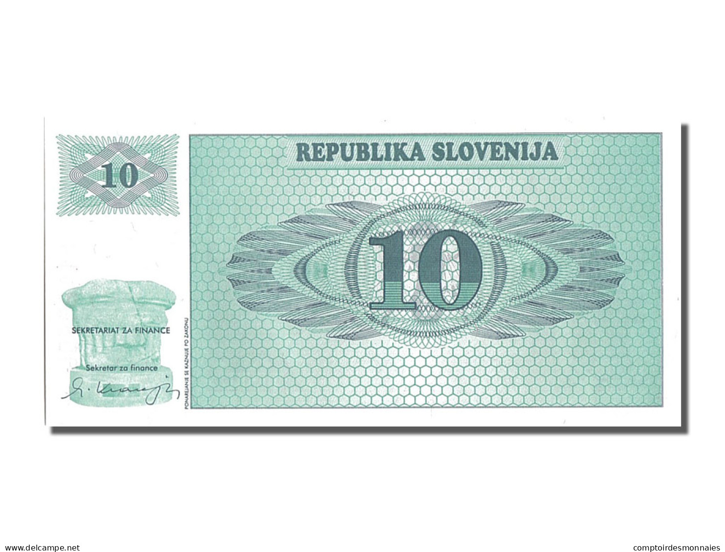 Billet, Slovénie, 10 (Tolarjev), NEUF - Slovenië