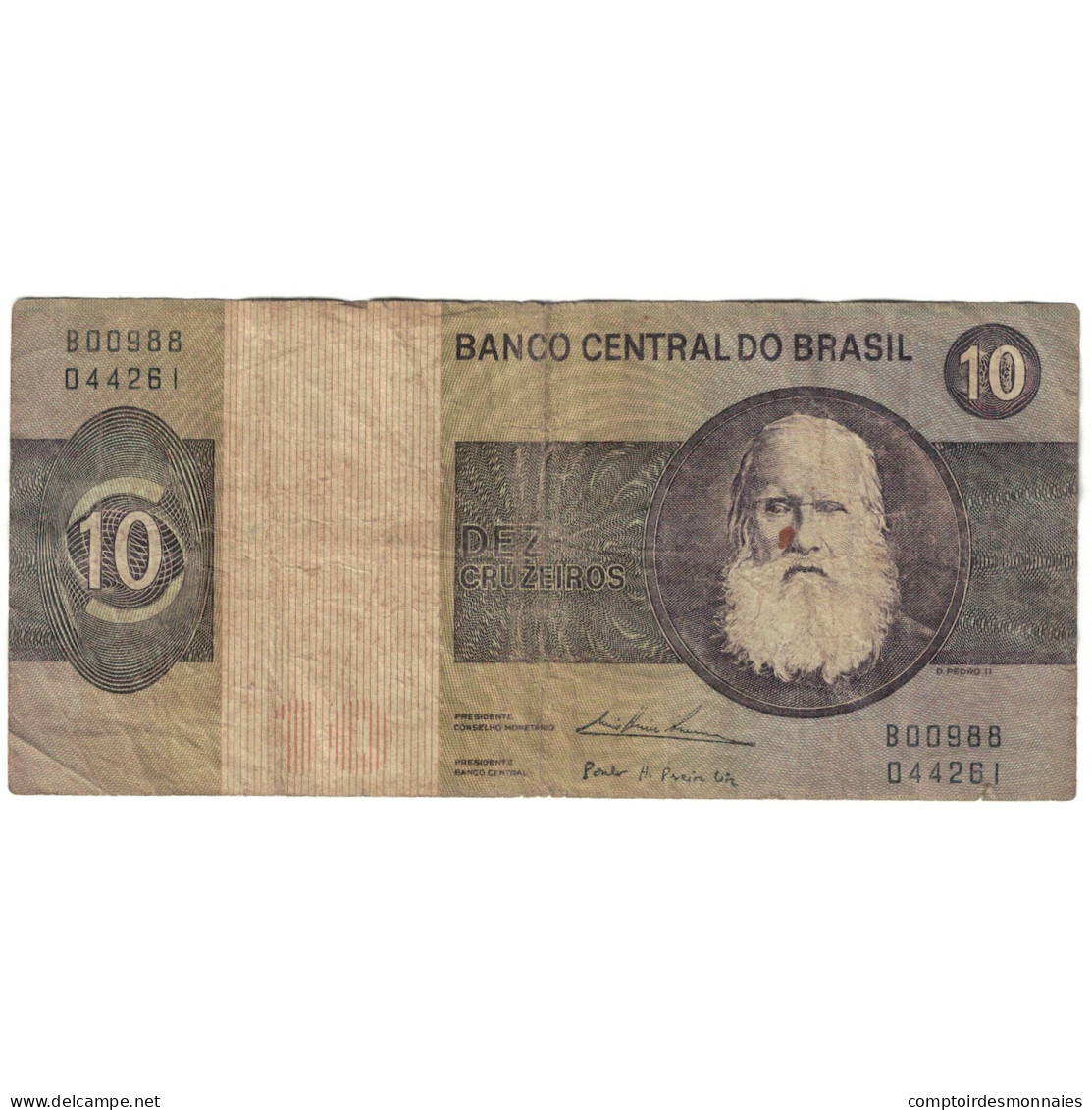 Billet, Brésil, 10 Cruzeiros, KM:193c, TB - Brazilië