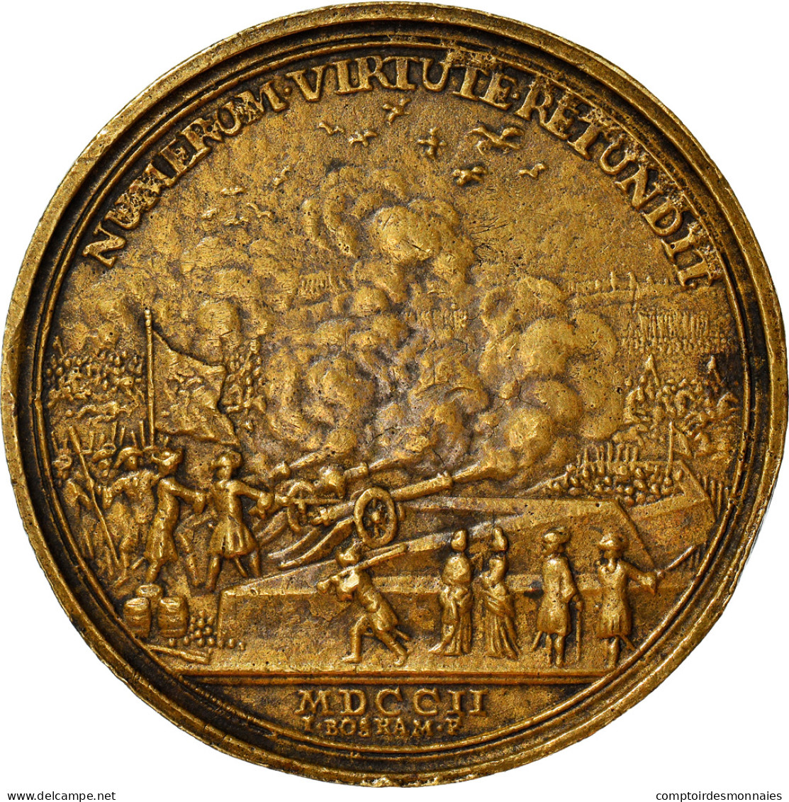 Pays-Bas, Médaille, Siège De Nimègue, History, 1702, Boskam, TTB+, Laiton - Autres & Non Classés