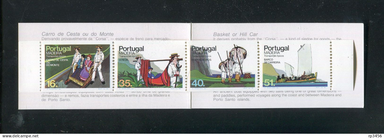 "PORTUGAL-MADEIRA" 1984, Markenheftchen Mi. MH 4 "Transportmittel" ** (R0046) - Postzegelboekjes