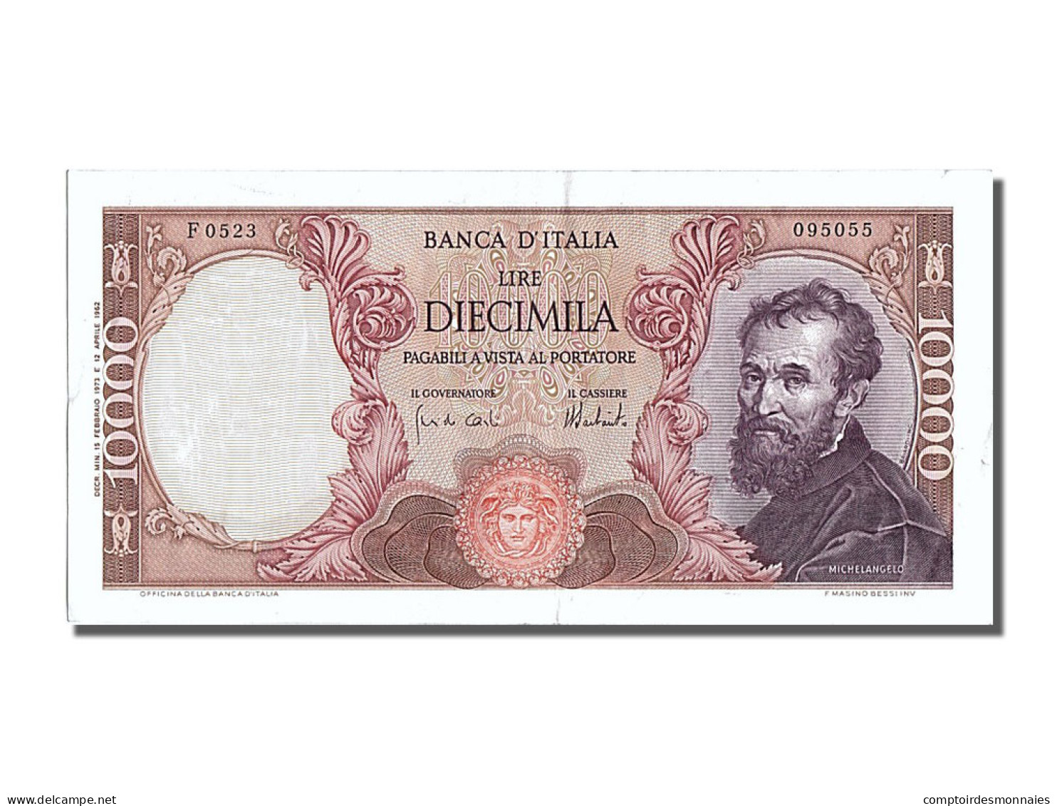 Billet, Italie, 10,000 Lire, 1973, 1973-02-15, SUP+ - 10000 Liras