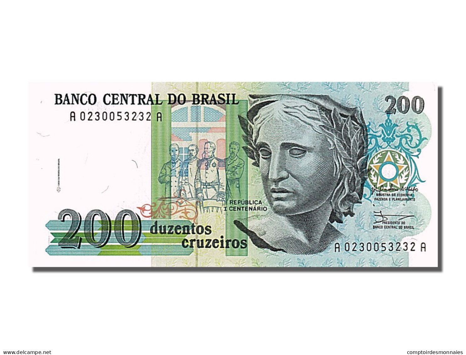 Billet, Brésil, 200 Cruzeiros, 1990, NEUF - Brésil