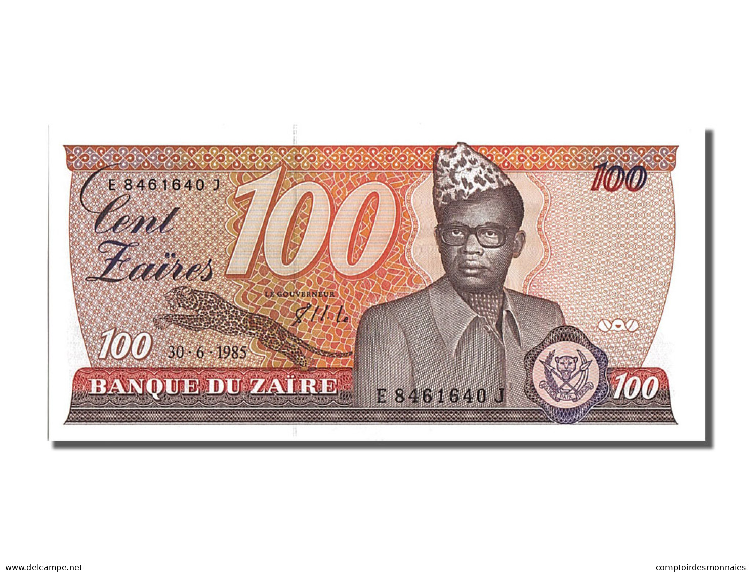 Billet, Zaïre, 100 Zaïres, 1985, 1985-06-30, NEUF - Zaïre