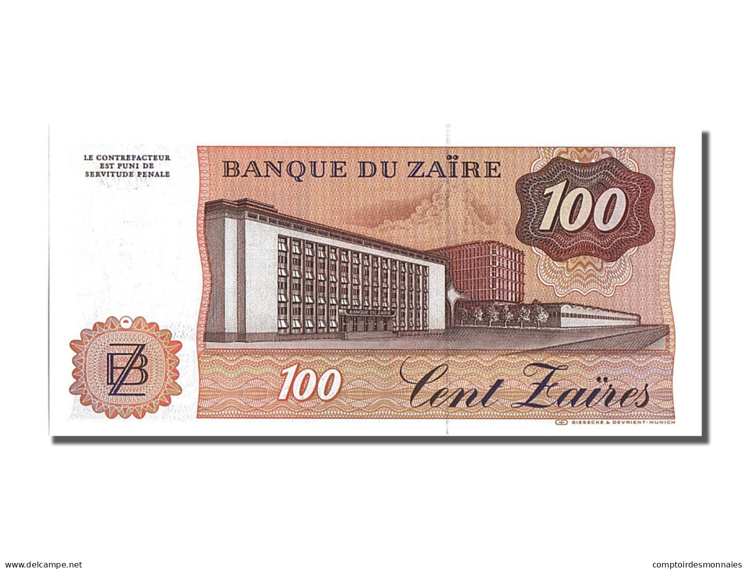 Billet, Zaïre, 100 Zaïres, 1985, 1985-06-30, NEUF - Zaire