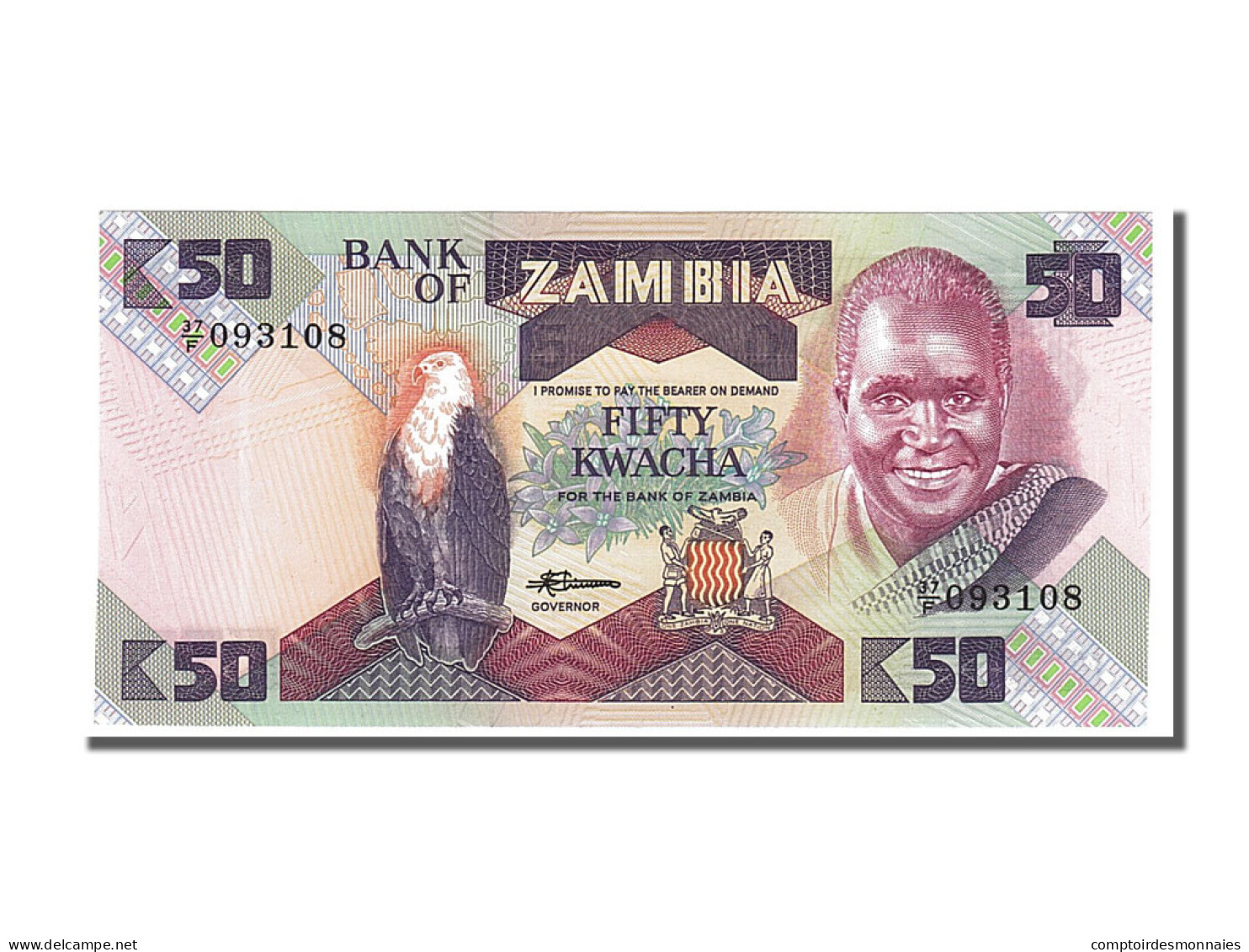 Billet, Zambie, 50 Kwacha, 1986, NEUF - Zambie