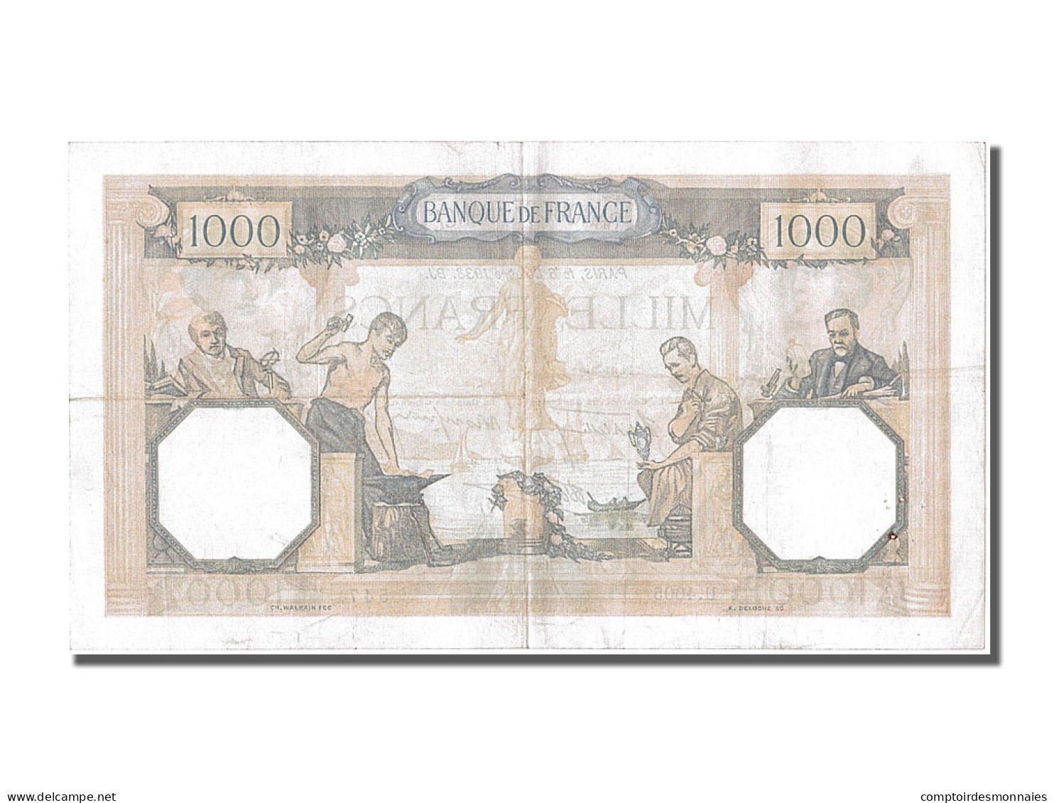 Billet, France, 500 Francs, 1 000 F 1927-1940 ''Cérès Et Mercure'', 1938 - 1 000 F 1927-1940 ''Cérès Et Mercure''