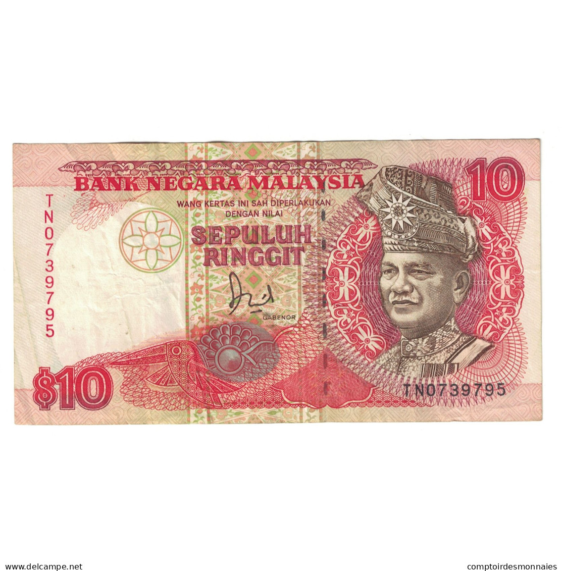 Billet, Malaysie, 10 Ringgit, KM:29, TTB - Malaysia