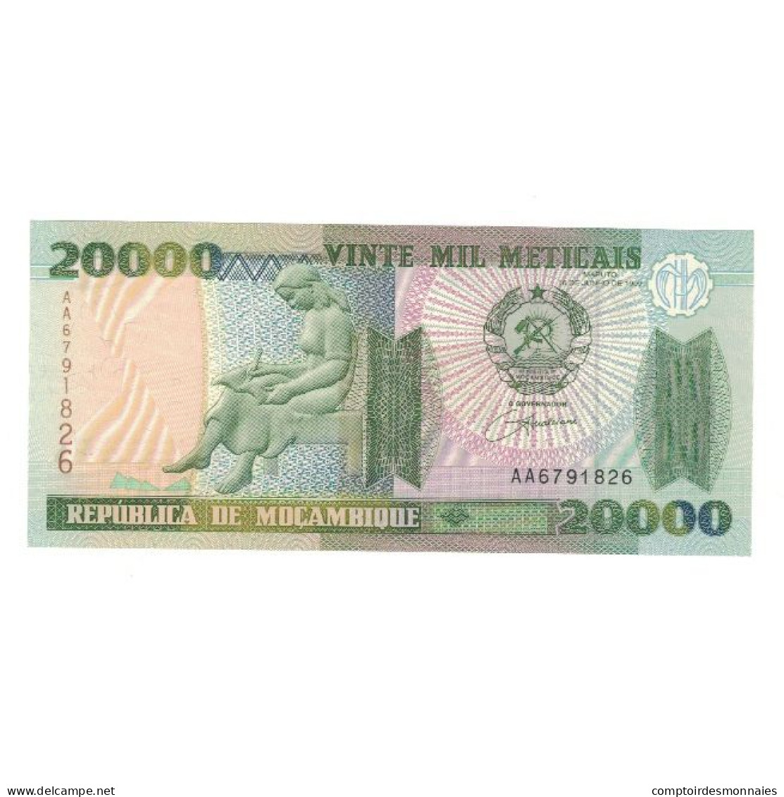 Billet, Mozambique, 20,000 Meticais, 1999, 1999-06-16, KM:140, NEUF - Moçambique