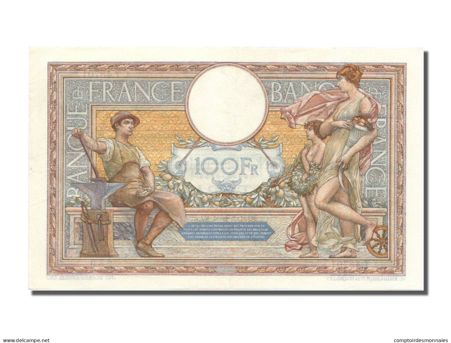 Billet, France, 100 Francs, 100 F 1908-1939 ''Luc Olivier Merson'', 1934 - 100 F 1908-1939 ''Luc Olivier Merson''