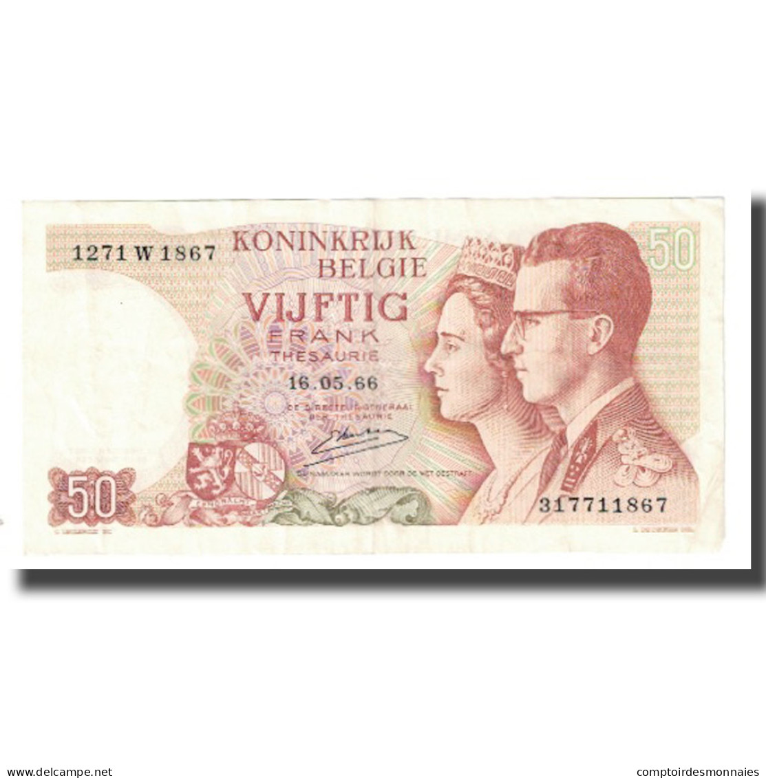 Billet, Belgique, 50 Francs, 1966, 1966-05-16, KM:139, SUP - 50 Francs