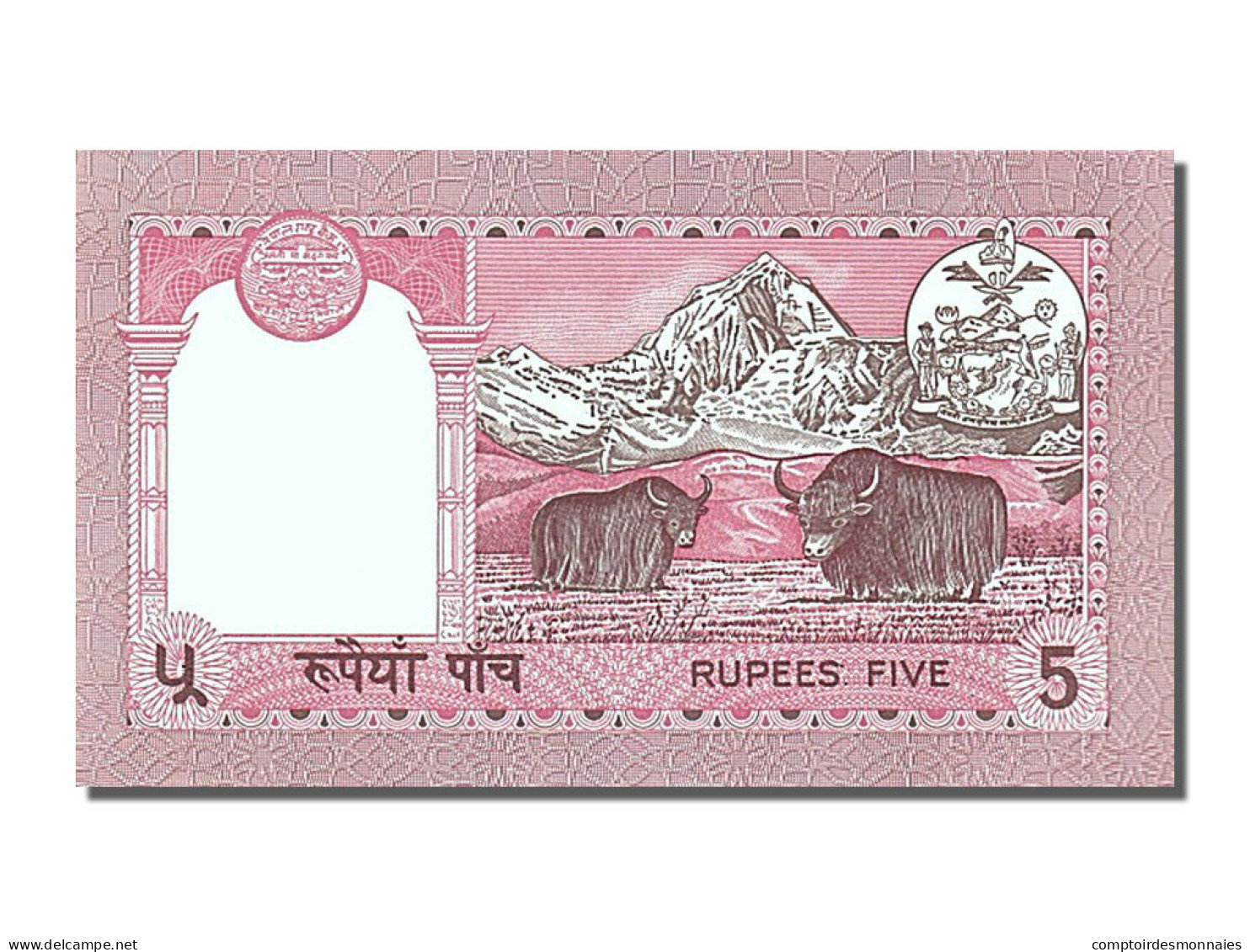 Billet, Népal, 5 Rupees, 2002, NEUF - Népal