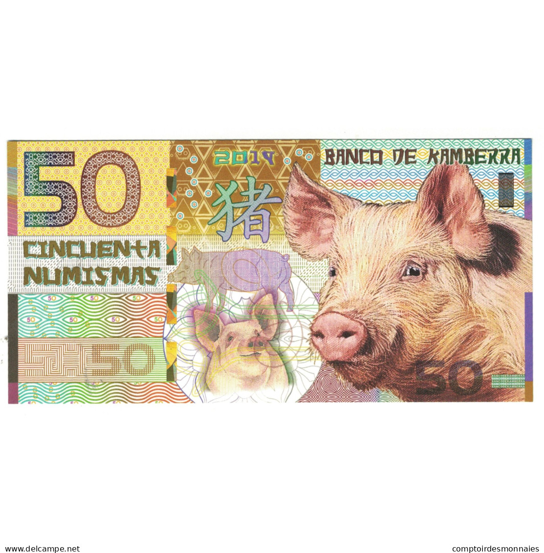 Billet, Australie, Billet Touristique, 2019, 50 Dollars ,Colorful Plastic - Vals En Specimen