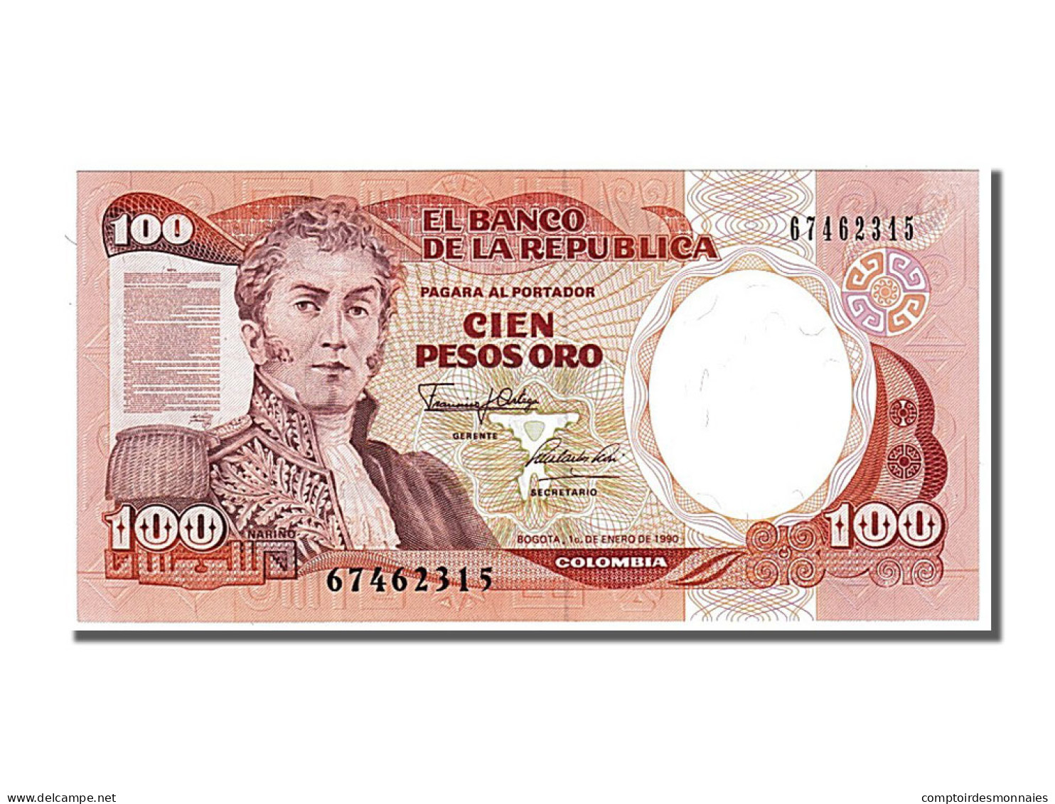 Billet, Colombie, 100 Pesos Oro, 1990, 1990-01-01, NEUF - Colombia