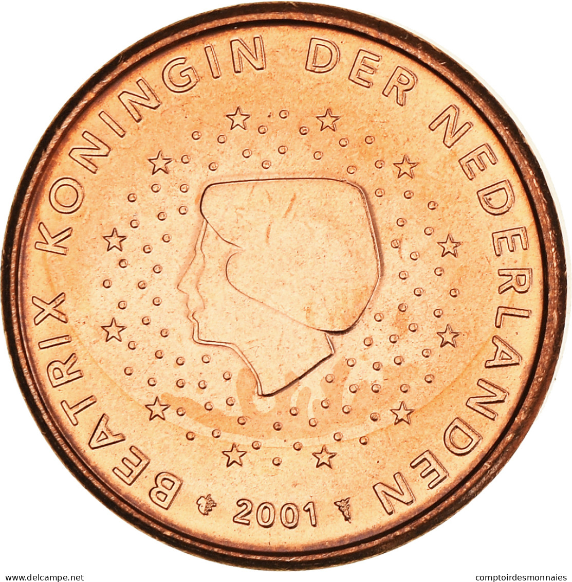 Pays-Bas, Euro Cent, 2001, Utrecht, FDC, FDC, Cuivre Plaqué Acier, KM:234 - Nederland