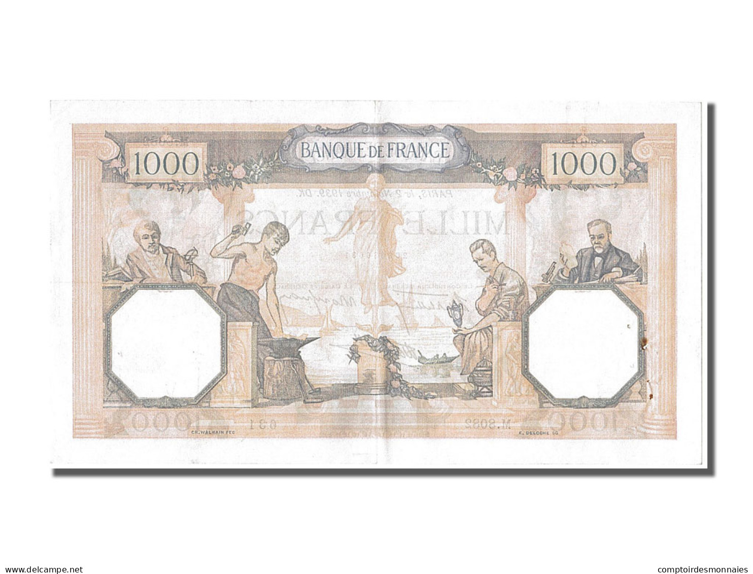 Billet, France, 500 Francs, 1 000 F 1927-1940 ''Cérès Et Mercure'', 1939 - 1 000 F 1927-1940 ''Cérès Et Mercure''