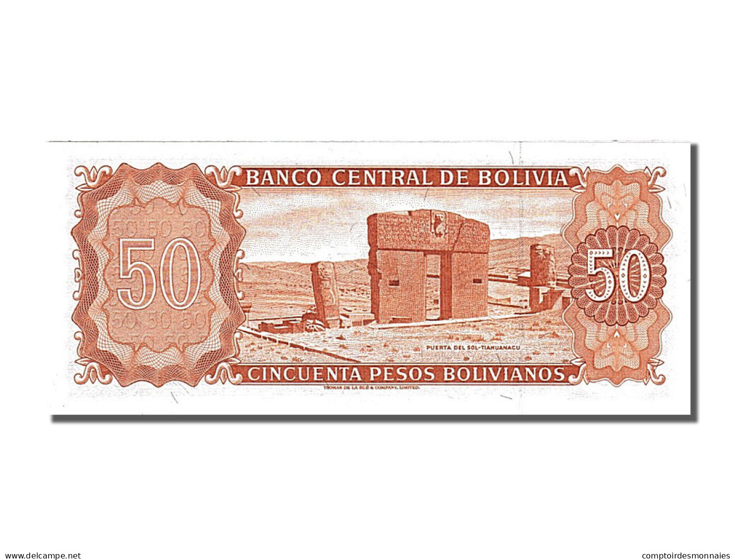Billet, Bolivie, 50 Pesos Bolivianos, 1962, 1962-07-13, NEUF - Bolivie