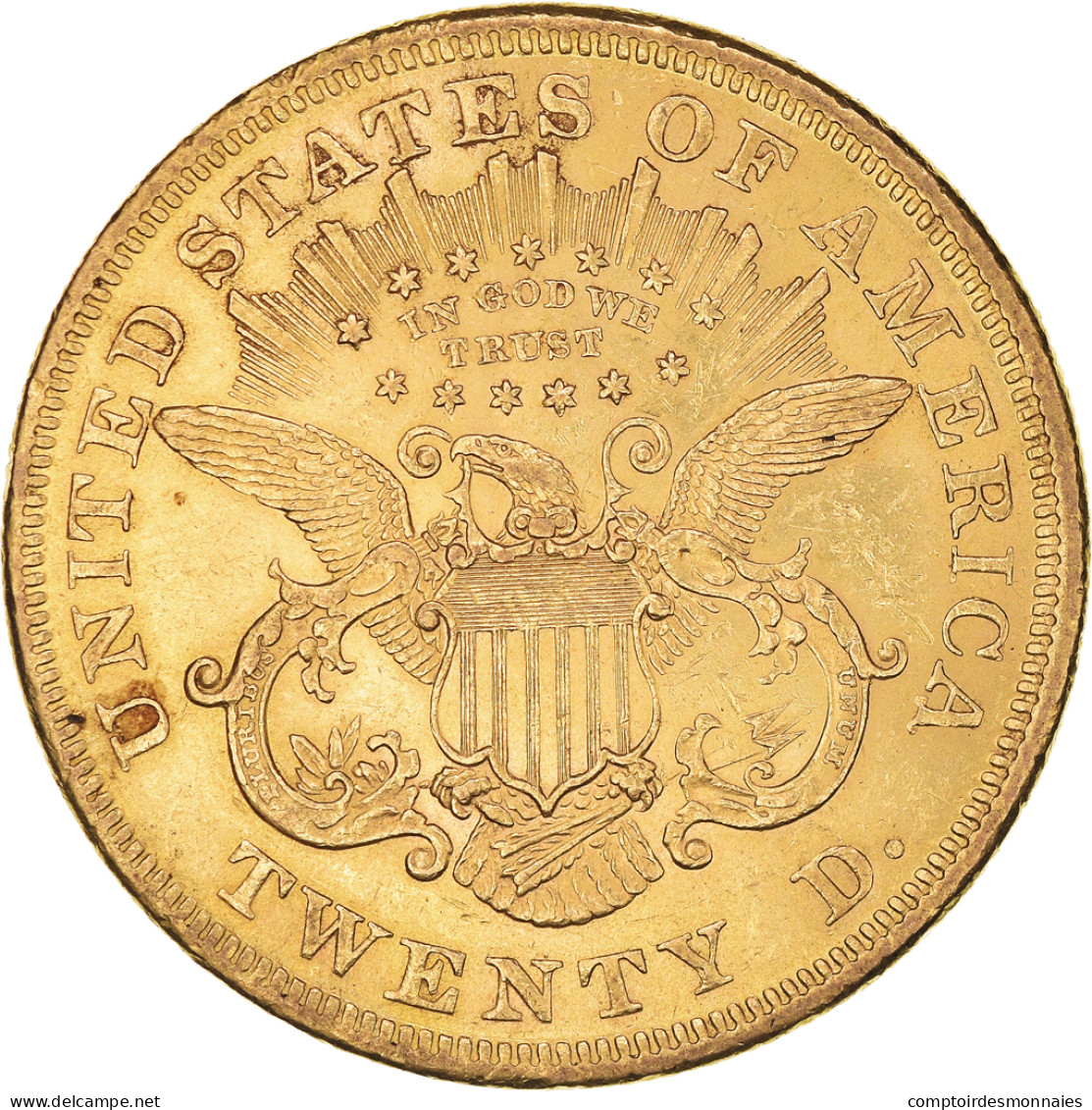 Monnaie, États-Unis, Liberty Head, $20, Double Eagle, 1873, U.S. Mint - 20$ - Double Eagles - 1877-1901: Coronet Head