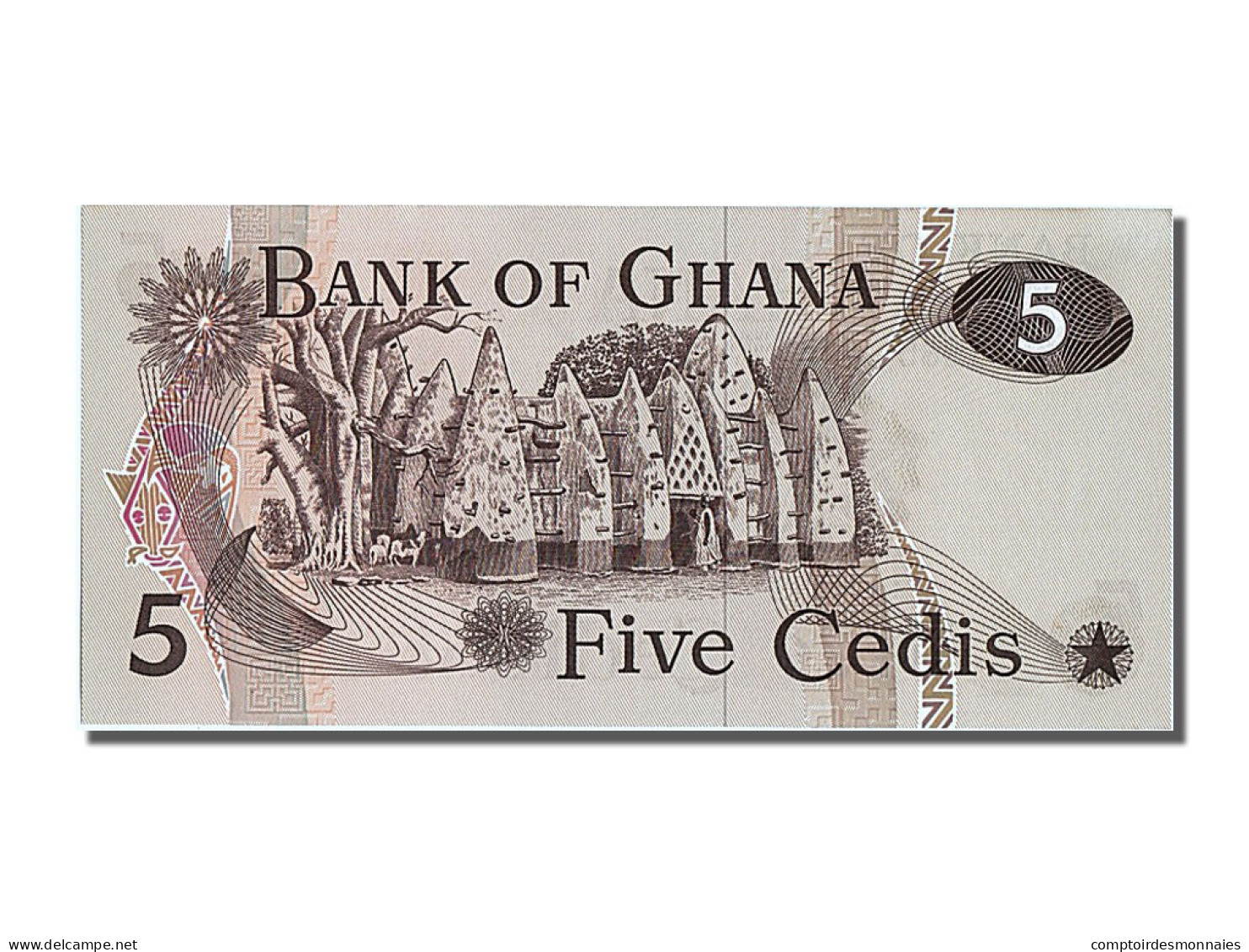 Billet, Ghana, 5 Cedis, 1977, 1977-07-04, NEUF - Ghana