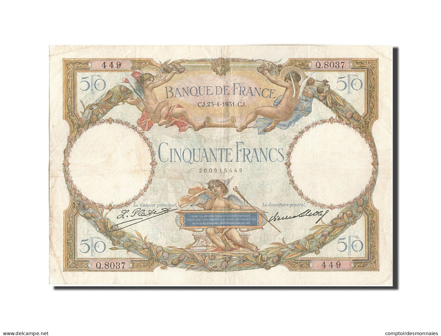 Billet, France, 1000 Francs, 50 F 1927-1934 ''Luc Olivier Merson'', 1931 - 50 F 1927-1934 ''Luc Olivier Merson''