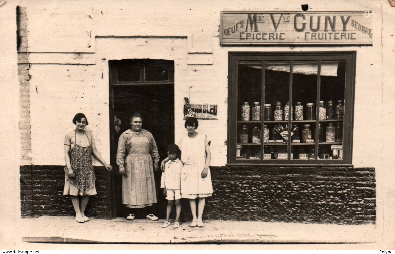 Cayeux Sur Mer - Carte Photo - Devanture épicerie Fruiterie Veuve CUNY - Commerce Magasin - Rally Racing