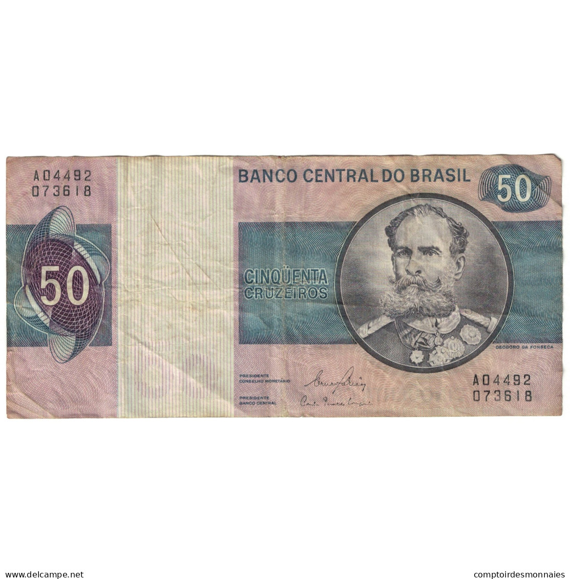 Billet, Brésil, 50 Cruzeiros, Undated (1974), KM:194b, B - Brésil