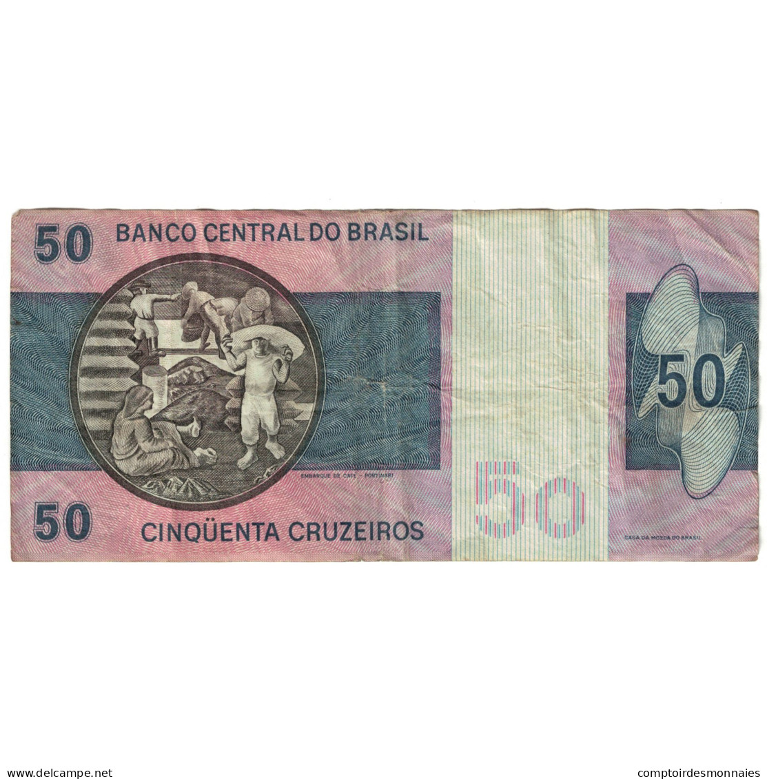 Billet, Brésil, 50 Cruzeiros, Undated (1974), KM:194b, B - Brésil