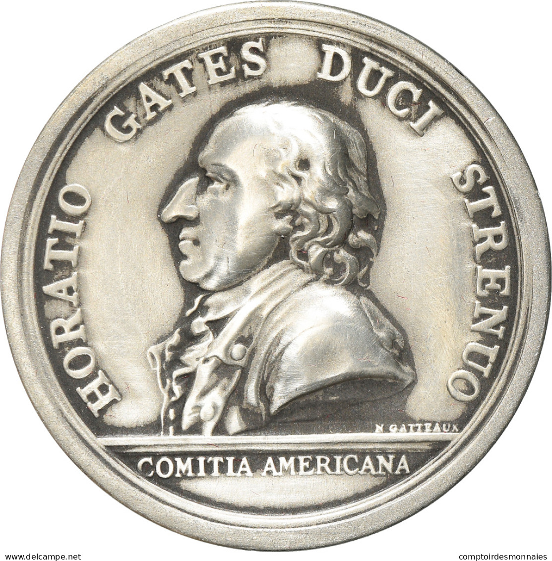 United States Of America, Médaille, General Horatio Gates, History, 1777 - Andere & Zonder Classificatie
