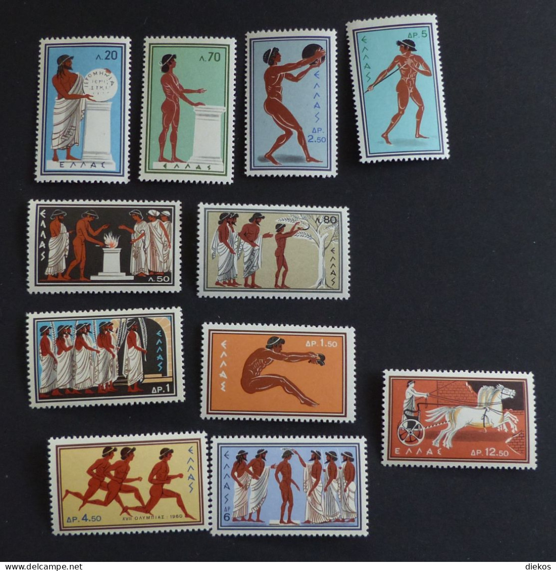 Griechenland  734 -44      Olympic Summer Games Rome, Sport   **  MNH #6463 - Neufs