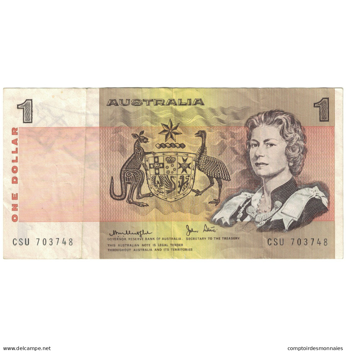 Billet, Australie, 1 Dollar, KM:37a, TTB - 1992-2001 (polymer Notes)