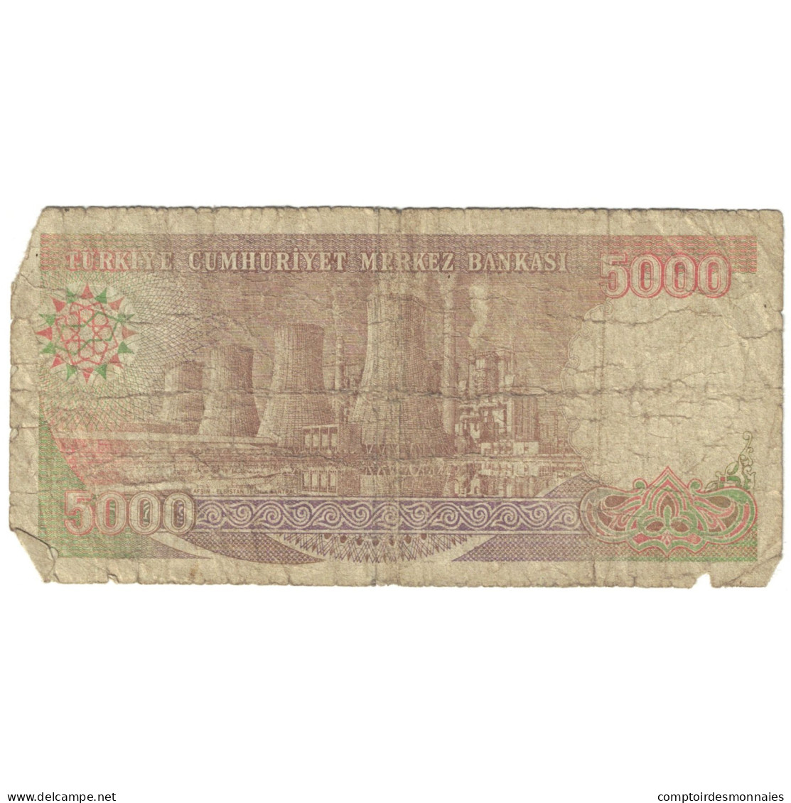 Billet, Turquie, 5000 Lira, 1990, KM:198, AB - Türkei