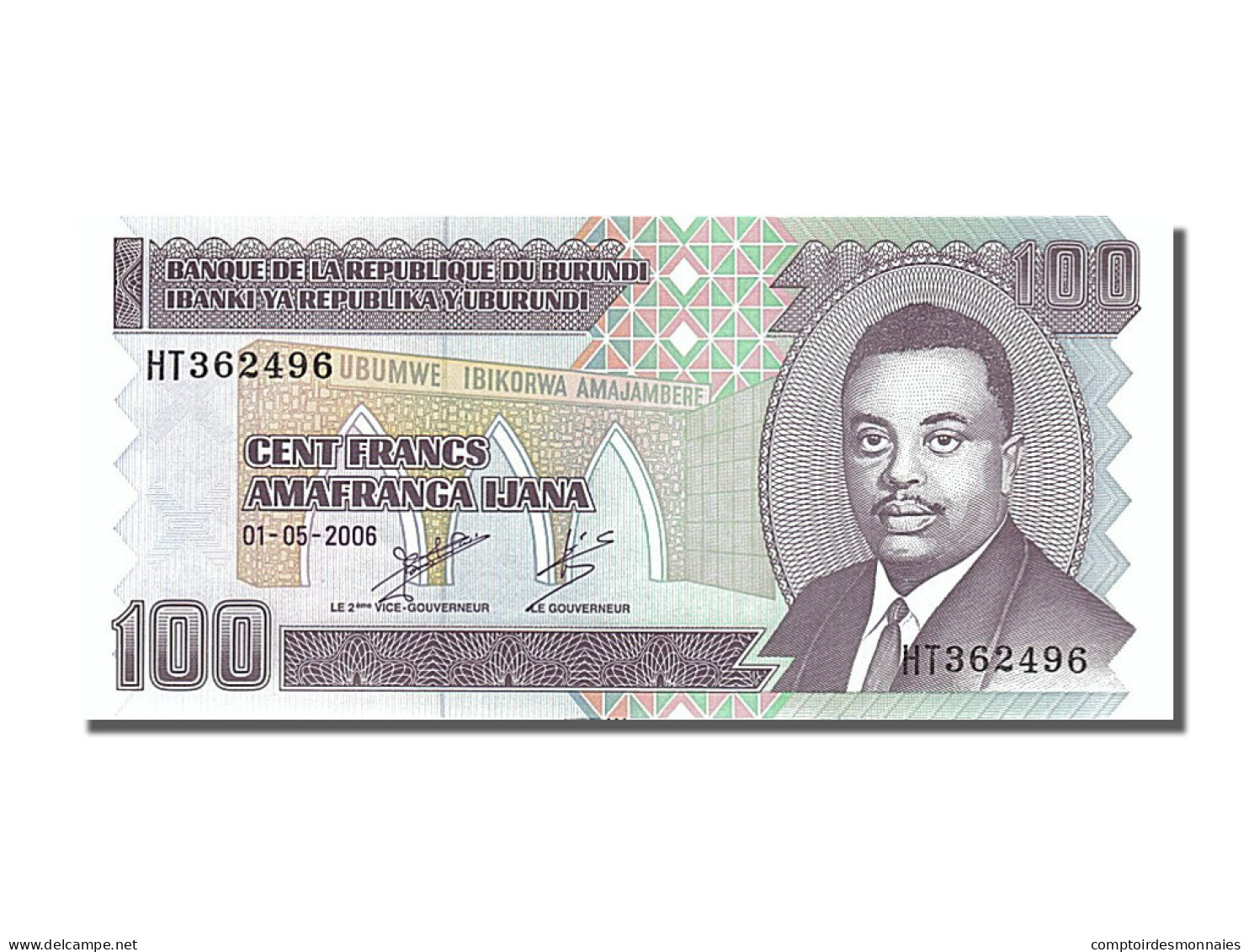 Billet, Burundi, 100 Francs, 2006, 2006-05-01, NEUF - Burundi