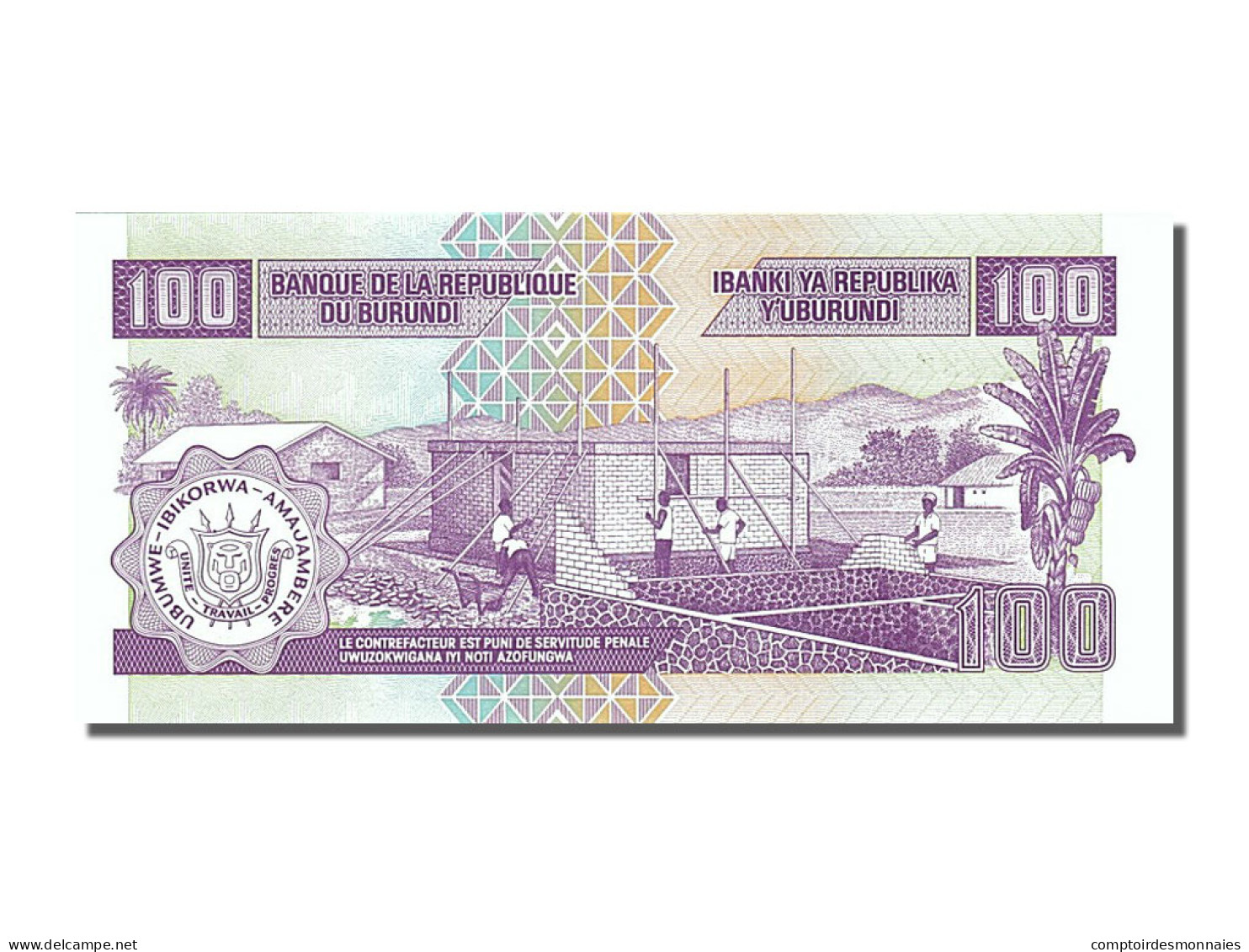Billet, Burundi, 100 Francs, 2006, 2006-05-01, NEUF - Burundi