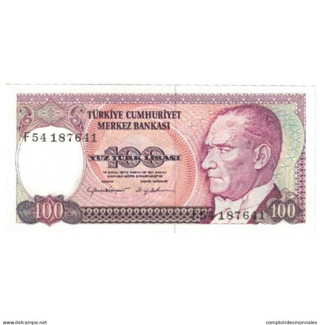 Billet, Turquie, 100 Lira, 1970, 1970-01-14, KM:194a, NEUF - Turkije