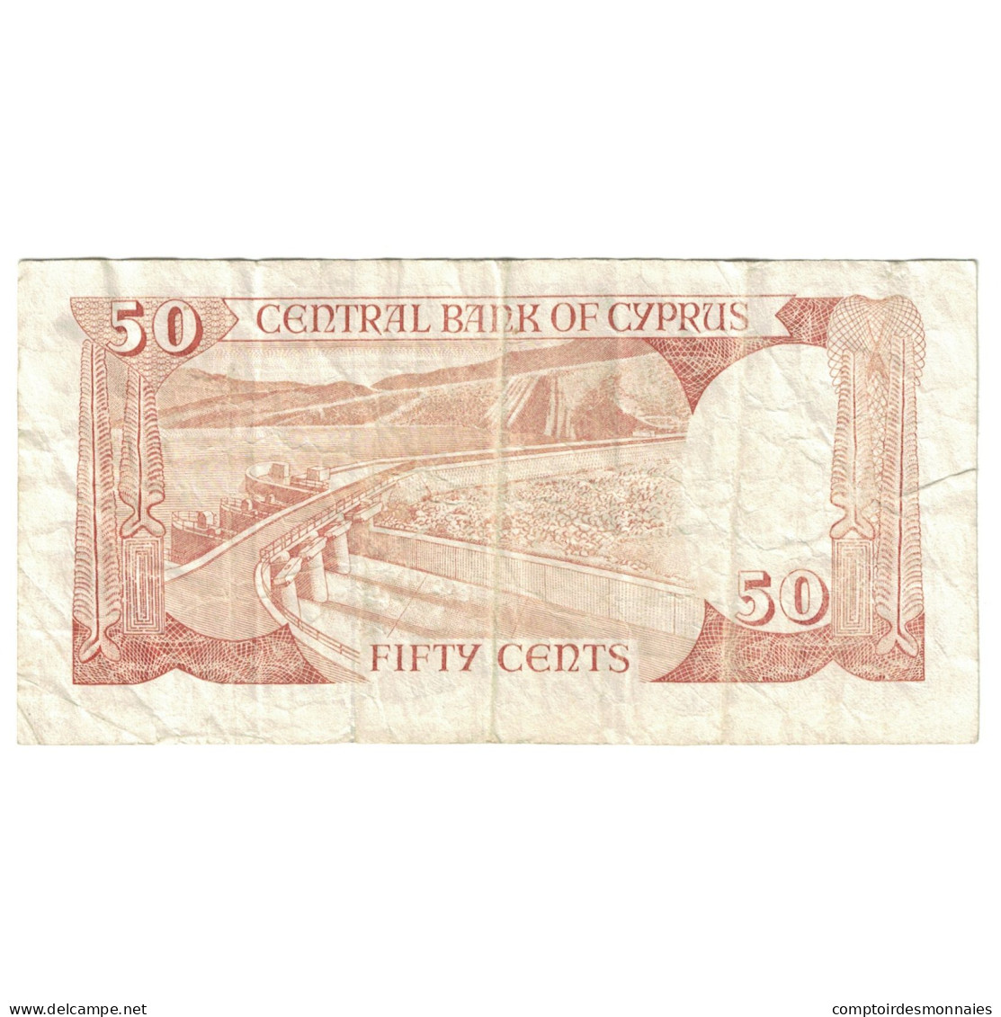 Billet, Chypre, 50 Cents, 1987-04-01, KM:52, TTB - Cyprus